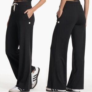Vuori Halo Essential Wide Leg Pants Black Heather Sz XL